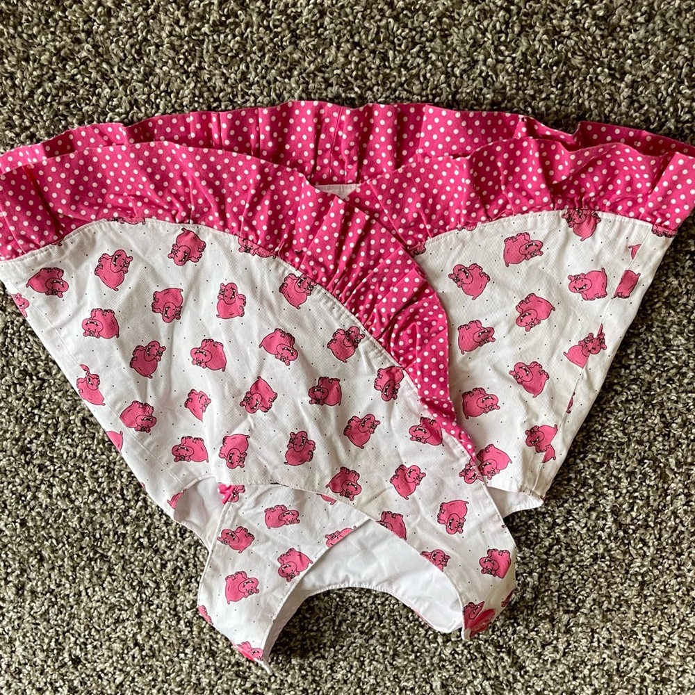 Pink Polka Dot and Hippopotamus Print Kids Top